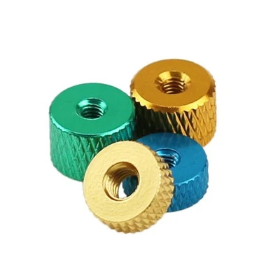 Aliminyòm knurled nwa gwo pous